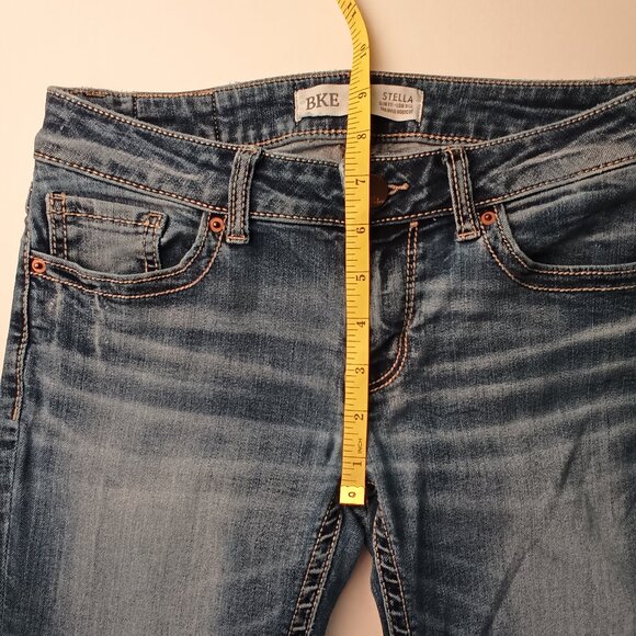 BKE Denim Jeans Size 26/2 Stella Slim Fit Low Rise Tailored Bootcut Medium Wash - Picture 8 of 10